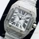 Best Copy Iced Out Cartier Santos Watch Automatic Cartier Santos 100 Diamond Watch (2)_th.jpg